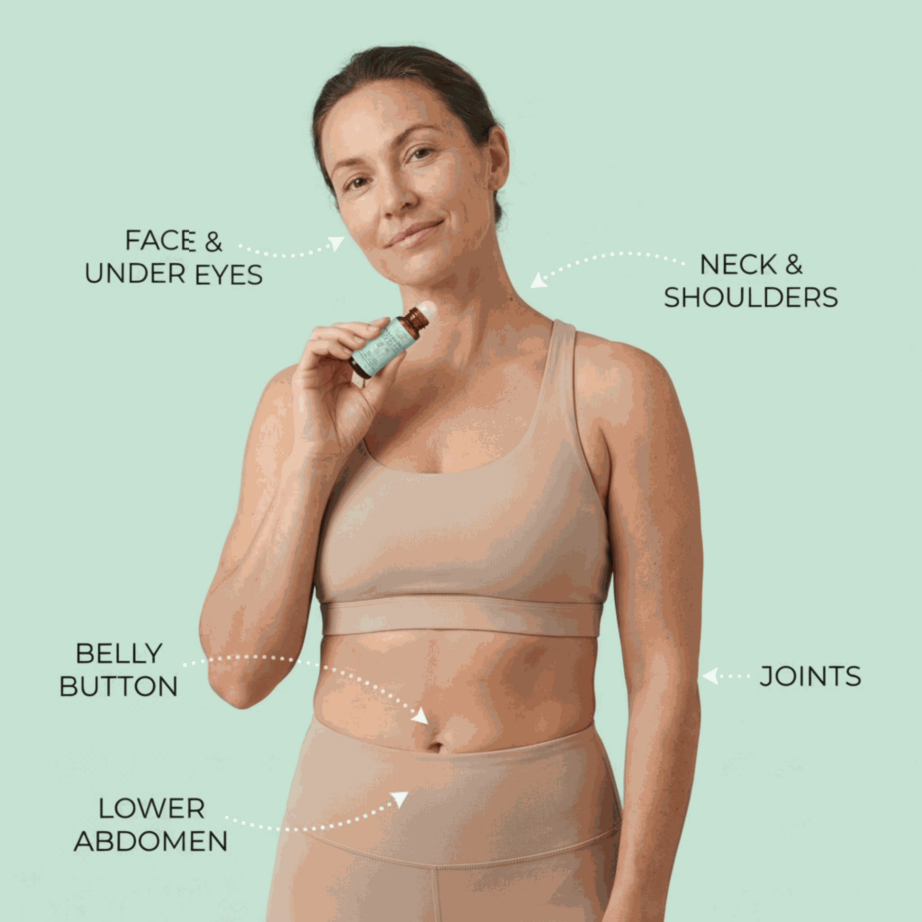 Woman holding product
